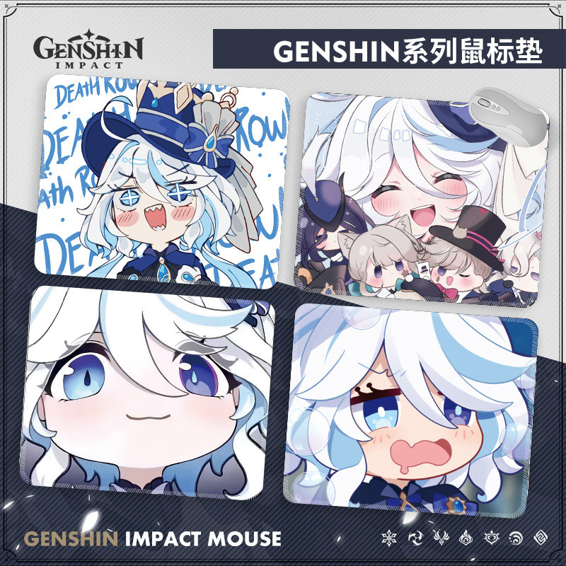 Genshin Impact/Furina/Furina Genshin Impact แผ่นรองเมาส์ขนาดกลางขนาดเล็ก Genshin Impact Furina ตาราง