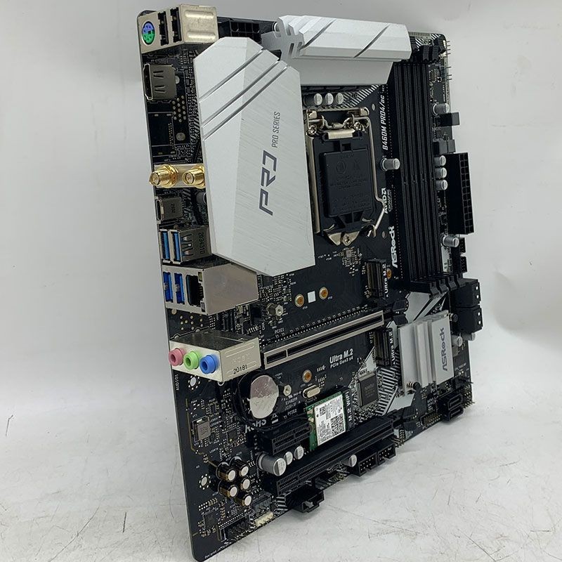 ASRock B460M PRO4/AC เมนบอร์ด LAG1200 รองรับการประมวลผล Intel 10th Generation