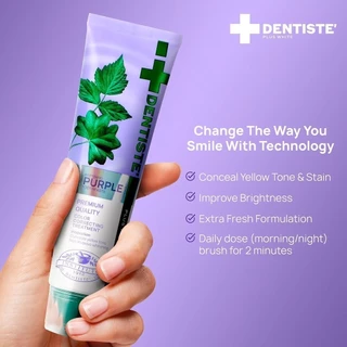 [แพ็ค3สุดคุ้ม] Dentiste' Purple Toothpaste 100 g. ปรับฟันขาวเร่งด่วน อ่อนโยน เห็นผลทันทีที่ใช้ ขจัดคราบเหลือง หอมสดชื่น