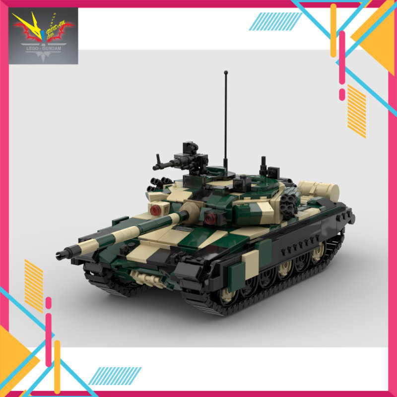 Moc Army Military Tank T 90S ประกอบของเล่น