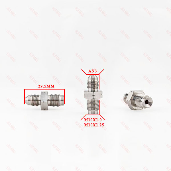 TC4/Gr5 ไทเทเนียม AN3 สายเบรคอุปกรณ์อะแดปเตอร์ AN3 ถึง M10X1.0 / M10X1.25 ชาย Bubble Flare Connector ราคา ถูกที่สุด ดีลบีเคเค แกลเลอรีภาพที่ 7
