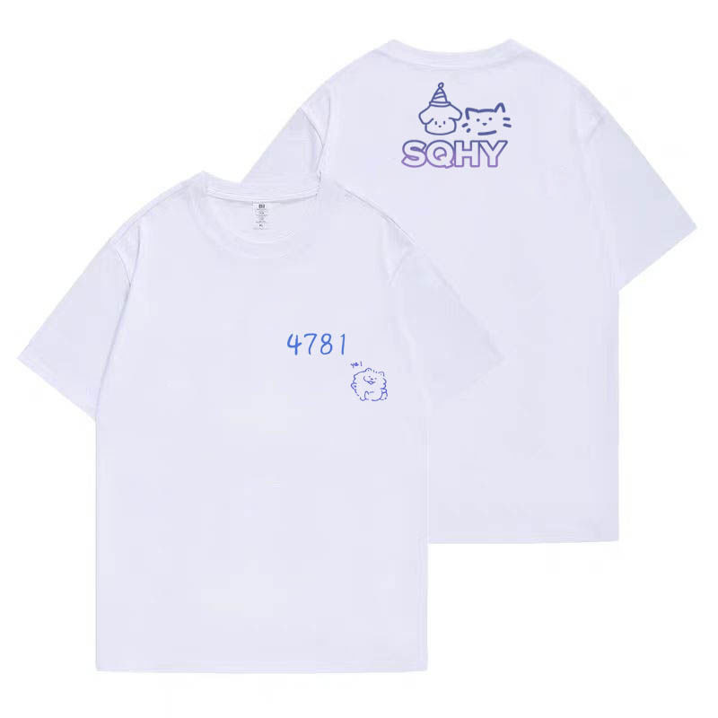 บทกวีภาพวาด Yi Cheering เสื้อผ้าคู่เสื้อผ้า SNH48 Wang Yi SNH48 Zhou Shiyu ผ้าฝ้ายหนักเชียร์เสื้อผ้า