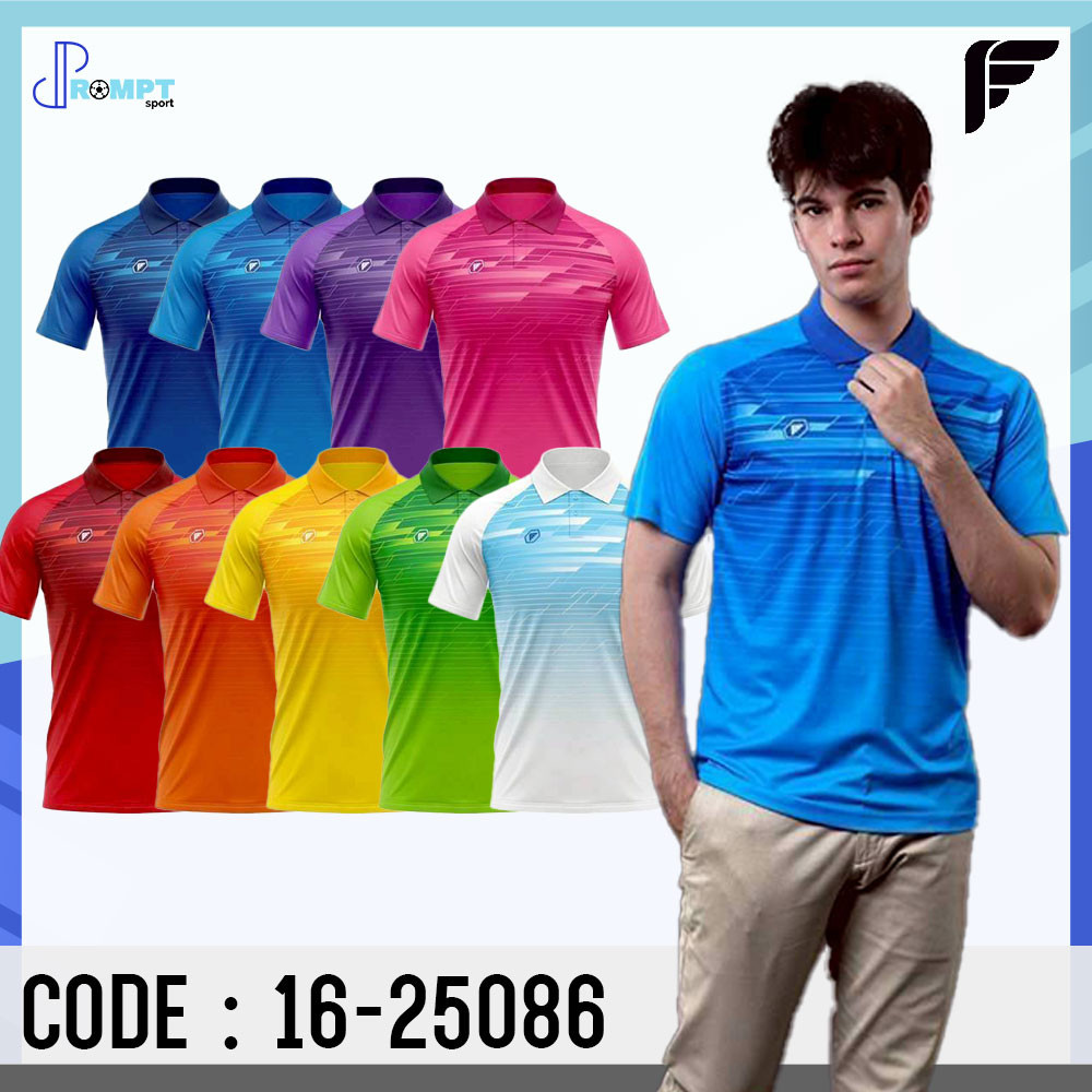 ถูกแทบทุน PEGAN เสื้อโปโลพิมพ์ลาย เฉดสีใหม่ รหัส 16-25086 แท้100%