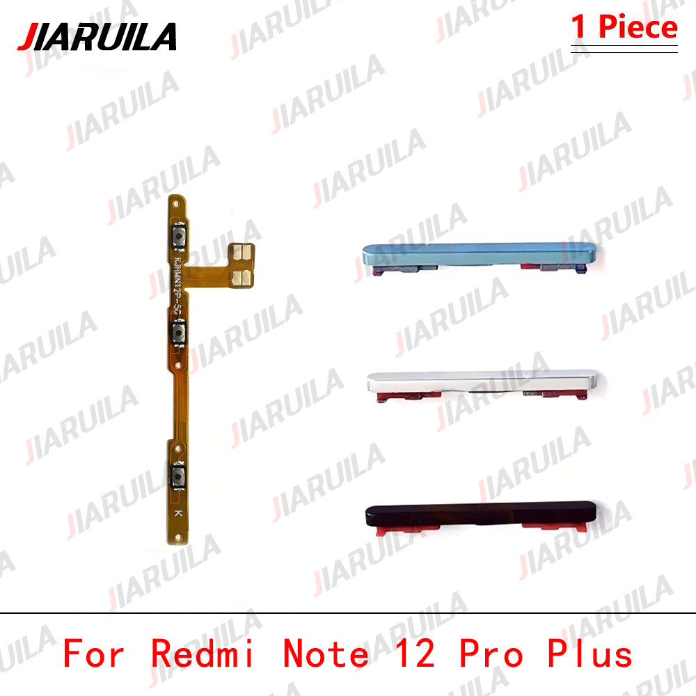 ปุ่มปรับระดับเสียงไฟ Flex สําหรับ Redmi Note 12 Pro Plus SIde Key Mute Switch ชิ้นส่วนทดแทนเปิด/ปิด