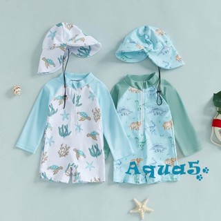 ชุดว่ายน้ำเด็กชาย ลายไดโนเสาร์และสัตว์ทะเล อายุ 0-24 เดือน พ…