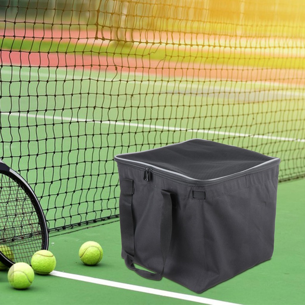 [จัดส่งในพื้นที่] Tennis Ball Trolley Bag Black Tennis Ball Net Cover Large Capacity Large Tennis Ba