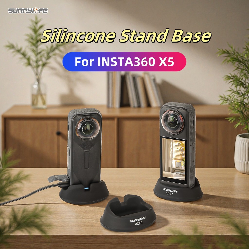 ฐานซิลิโคนคงที่สําหรับ Insta360 X5/4 Non Slip Desktop Stand Car Mount Stabilizer กล้องสําหรับ Insta3