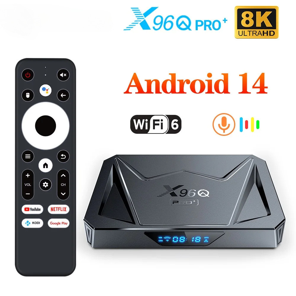 批发 X96Q pro + 机顶盒 Allwinner H728 Android14.0千 กล่องทีวี