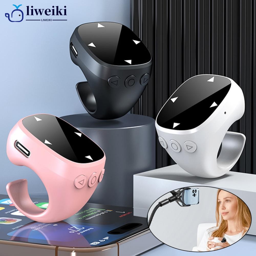 LIWEKI โทรศัพท์สากลบลูทูธ 5.3 Selfie Remote สําหรับหน้าจอสัมผัสโทรศัพท์ชาร์จกล้องชัตเตอร์ควบคุม Phot
