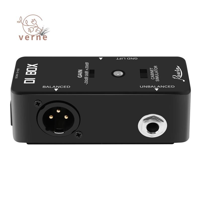 DI BOX LEF-331 Micro-DI พร้อม Cab Sim และ Gain Guitar Effect Pedal True Bypass