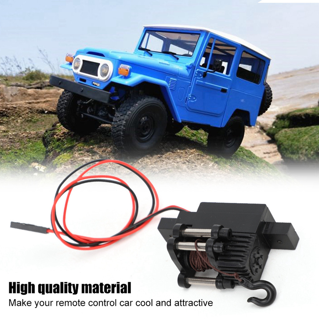 Spr-พลาสติกโลหะอัตโนมัติ Winch อะไหล่อัพเกรดอุปกรณ์เสริม Fit สําหรับ 1/16 RC รถ WPL C34 C34K C34KMBlack