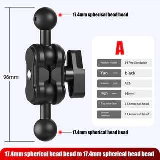 ขาตั้งโทรศัพท์มือถือ อะแดปเตอร์ ABS ขาตั้งเปลี่ยนสด Universal Universal ขาตั้งกล้อง Pea 360 pan-เอียงอะแดปเตอร์อุปกรณ์เสริม 1/4 อินเทอร์เฟซ, อินเทอร์เฟซลูกหมาก 17.4 มม.
