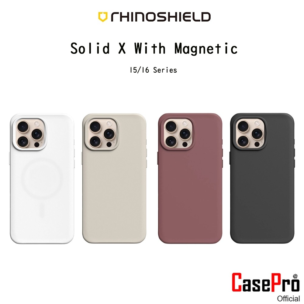 RHINOSHIELD Solid X With Magnetic เคสกันกระแทกระดับ3.5Mเกรดพรีเมี่ยม เคสสำหรับ iPhone15/16 Series