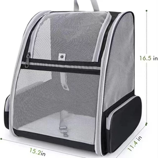 WIFLYZO กระเป๋าเป้สะพายหลัง Cat Carrier กระเป๋าถือแมวความจุขนาดใหญ่ Safety Breathable แบบพกพากันน้ํา Cat Transport Bag Cat