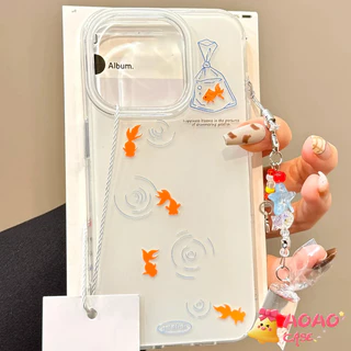 เคสไอโฟน 17 สำหรับ iPhone 16 15 13 11 14 12 Pro Max 16 Plus 14 Plus 15 Plus ปลาทอสดสดใหม่ที่หรูหราปก IMD ใหม่
