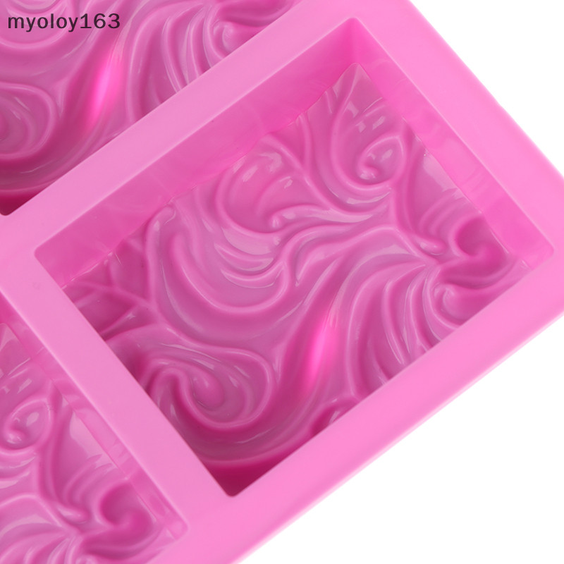 Myoloy 4-Ch Wavy Ripple รูปแบบแม่พิมพ์ซิลิโคน 3D Handmade สบู่แม่พิมพ์ช็อกโกแลตเค้กตกแต่งครัวเบเกอรี่แม่พิมพ์ TH - รูปที่ 7