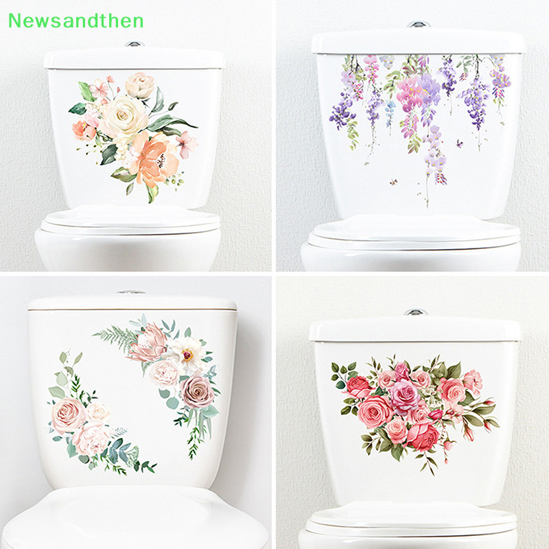 Newsandthen ต่างๆพืชสีเขียวดอกไม้สติ๊กเกอร์ติดผนังห้องน้ําห้องน้ําDecalsห้องนั่งเล่นตู้ตกแต่งบ้านSelfกาวภาพจิตรกรรมฝาผนังNice