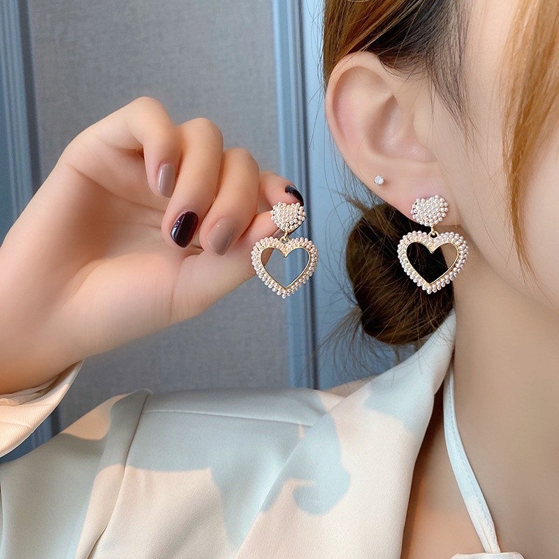 925 เงินเข็มต่างหูมุกอารมณ์สไตล์ฮ่องกงต่างหูย้อนยุค - รูปที่ 2