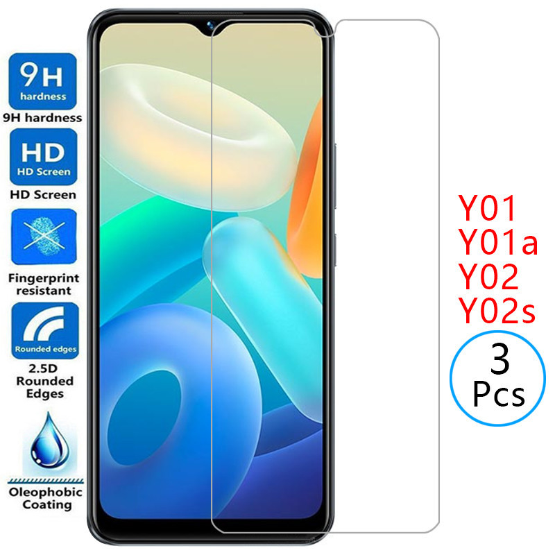 กระจกนิรภัยป้องกันสําหรับ vivo y01 y01a y02 y02s ป้องกันหน้าจอบน vivo y02 y 01 a 01a 02 s 02s 01y 02
