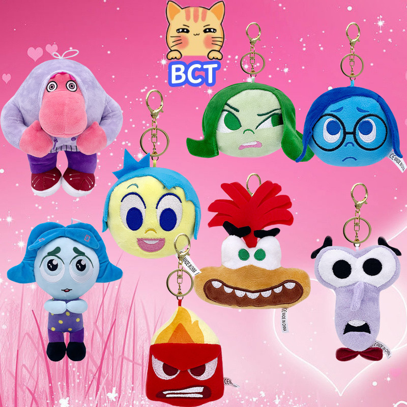 Bct Inside Out 2 ของเล่นตุ๊กตาพวงกุญแจจี้ Inside Out ตุ๊กตาของเล่นตุ๊กตาน่ารักตกแต่งห้องสําหรับเด็กของขวัญวันเกิด กระเป๋ารถ จี้ ของขวัญคริสต์มาส