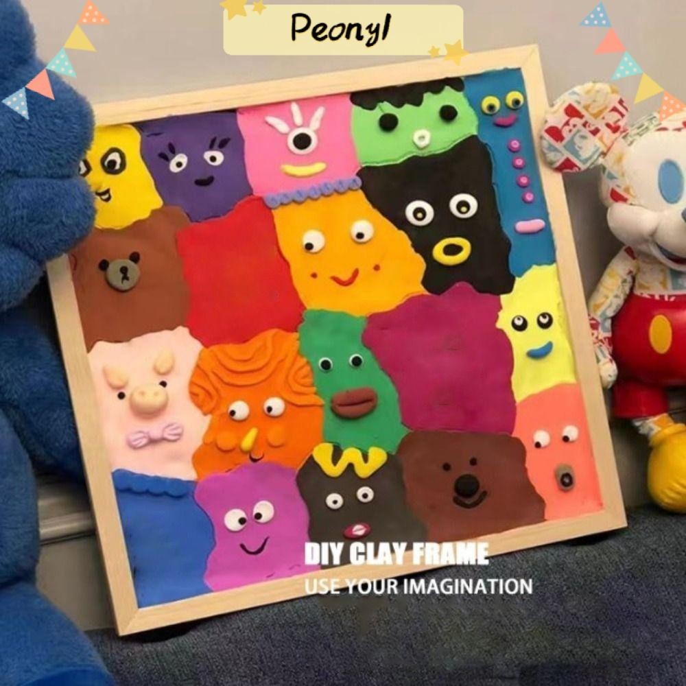 Pdony กรอบดินเปล่า, กรอบรูปไม้หลายขนาด, งานฝีมือไม้ Cbacktive Party Decor ที่ใส่ภาพไม้ DIY เด็กวาดภาพวาดภาพ