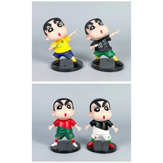 💥 จัดส่งจากประเทศไทย 💥6 ชิ้น/เซ็ตฟุตบอล Crayon Shin chan คอสเพลย์ Cristiano Messi Neymar อะนิเมะรูป COD สต็อกรูปตุ๊กตาของเล่นสําหรับของขวัญเด็กคอลเลกชันเครื่องประดับรถบ้านเค้กตกแต่ง Deco