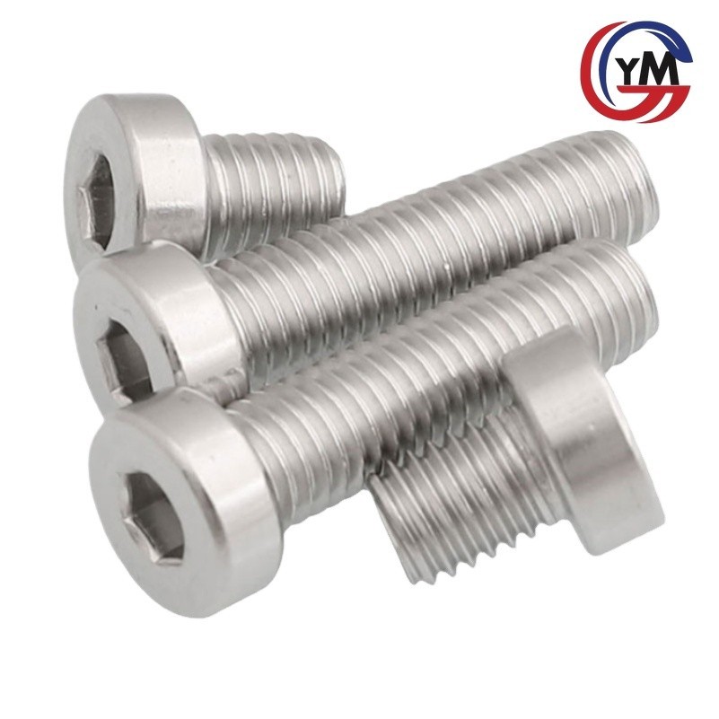 [จัดส่งด่วน1] M5M6M8M10 น็อตหัวจมบาง สแตนเลส 304 เกลียวมิล ตลอด สกรู Hexagon Socket Head Cap Screws Low Head SUS304