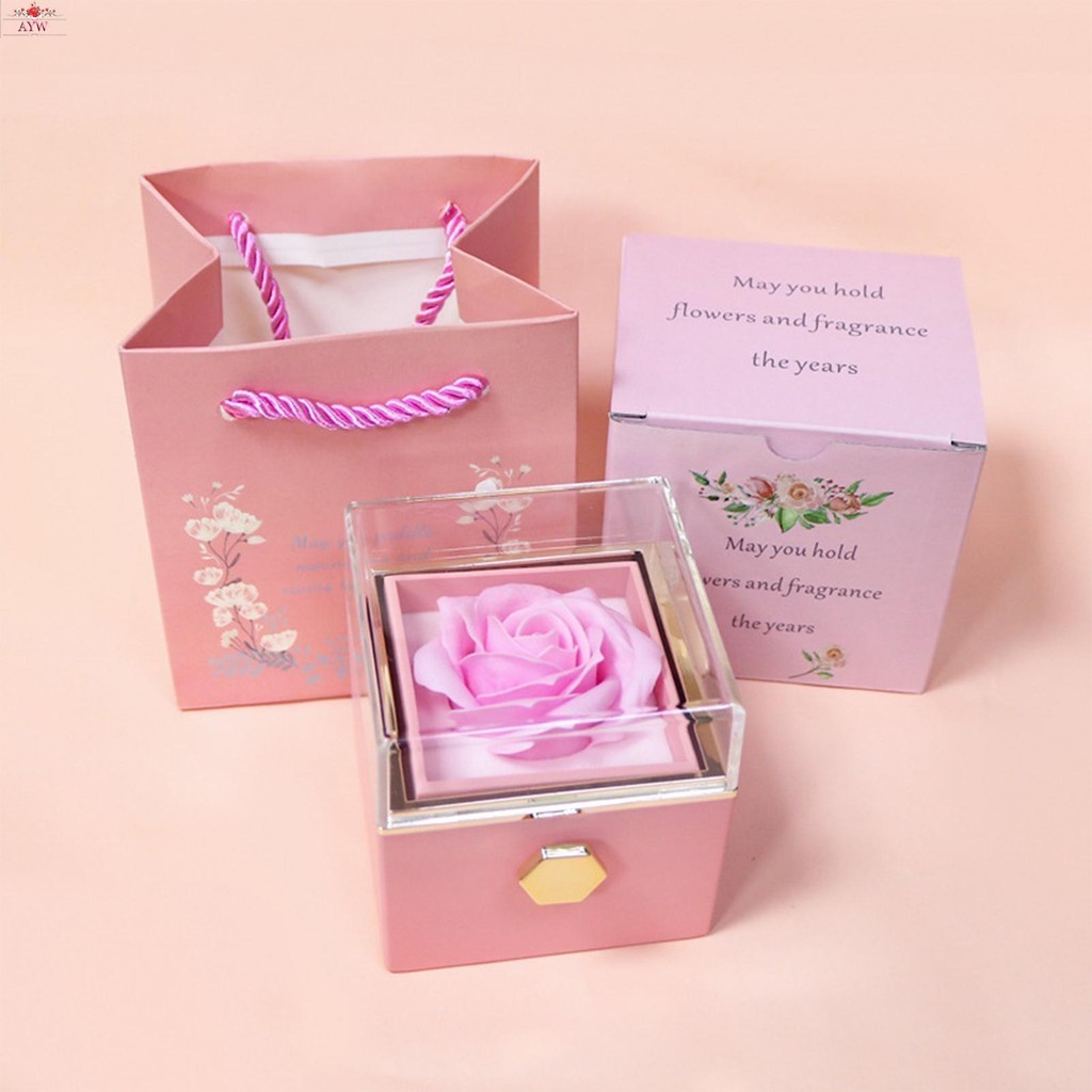 Artifiial Rose Flowers Gift Box Eternal Red Rose Flower Gift
