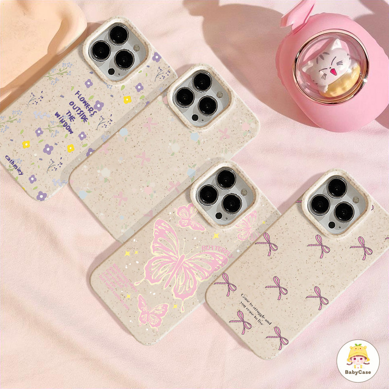 โบว์ไทดอกไม้สดผีเสื้อชว เคสSamsung A13 A05s A24 A12 A15 A03 A23 A04s A14 A05 A03s A21s A54 A02s A50 A25 A32 A52 A33 A04E