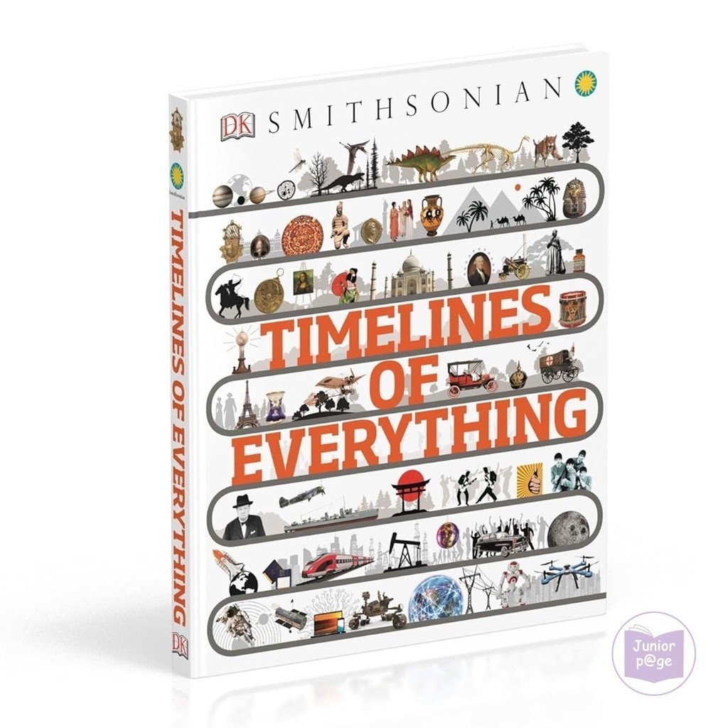 DK Smithsonian Timelines of Everything (หนังสือพร้อมเครื่องหมายสีแดง) ปกแข็ง