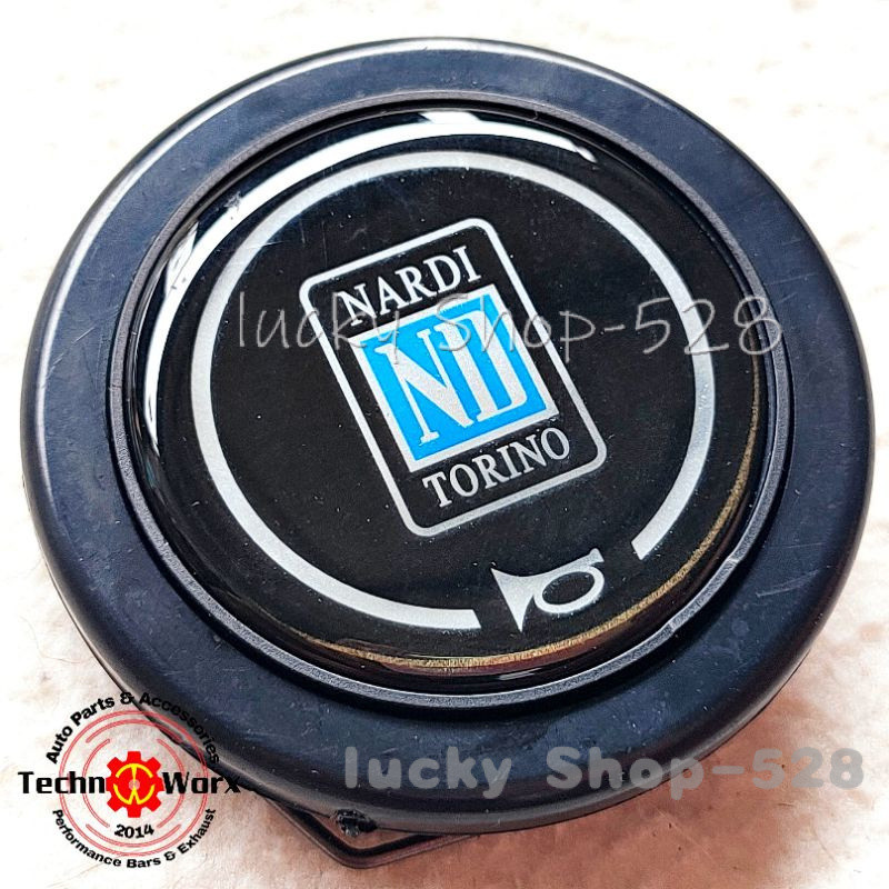 Nd NARDI TORINO พวงมาลัยรถแตรปุ่มแตรคลาสสิกชิ้นส่วนทดแทนรถยนต์ Universal JDM