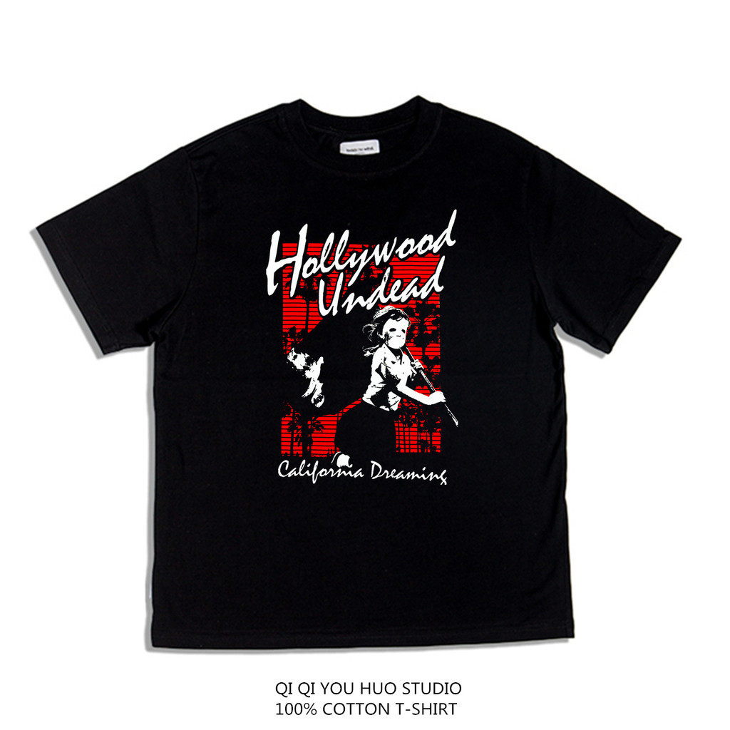 [พร้อมส่ง]Hollywood Undead Hollywood Undead Hollywood อัลบั้ สไตล์ เสื้อกีฬา ธรรมดา ชุดปกติ ใส่สบายๆ