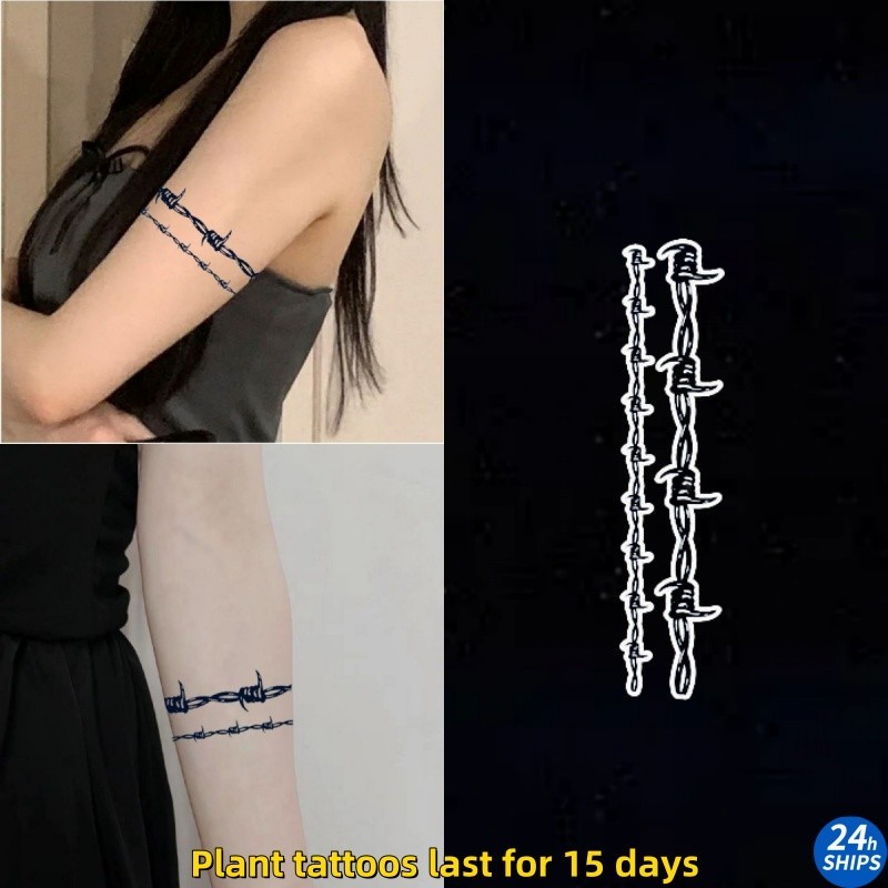 ปมรูปแบบสักเซ็กซี่สาวแขนพืชสักสติกเกอร์รอยสักกันน้ําติดทนนาน15วันชั่วคราวทิ้งสัก