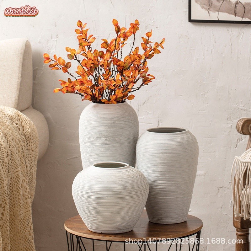บ้านสแกนดิเนเวียเคาน์เตอร์สีทึบสร้างสรรค์ญี่ปุ่นดอกไม้แห้งการจัดแจกันไฮโดรโพนิ