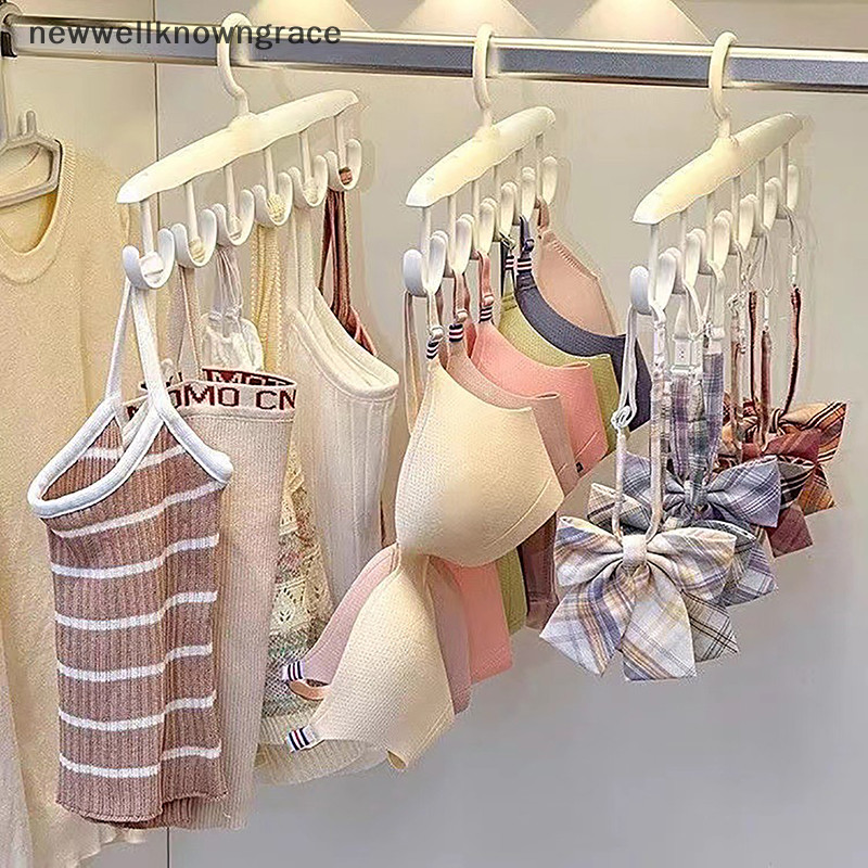 Newwellknowngrace 1PC Bra Hanger สําหรับตู้เสื้อผ้า,360°Rotag Multi-Functional Racks พร้อมตะขอสําหรับกระเป๋าเข็มขัดหมวกยกทรง,ประหยัดพื้นที่เสื้อกั๊กชั้นเก็บ TH