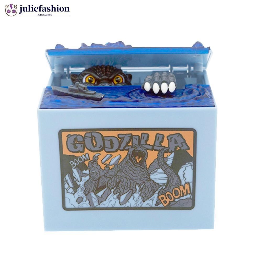 [Local Delivery]🚚JULIEFASHION Godzilla กระปุกออมสินอิเล็กทรอนิกส์พร้อมไฟเสียงกล่องหยอดเหรียญกล่องเหรียญอัตโนมัติ I6V2[OVSA]