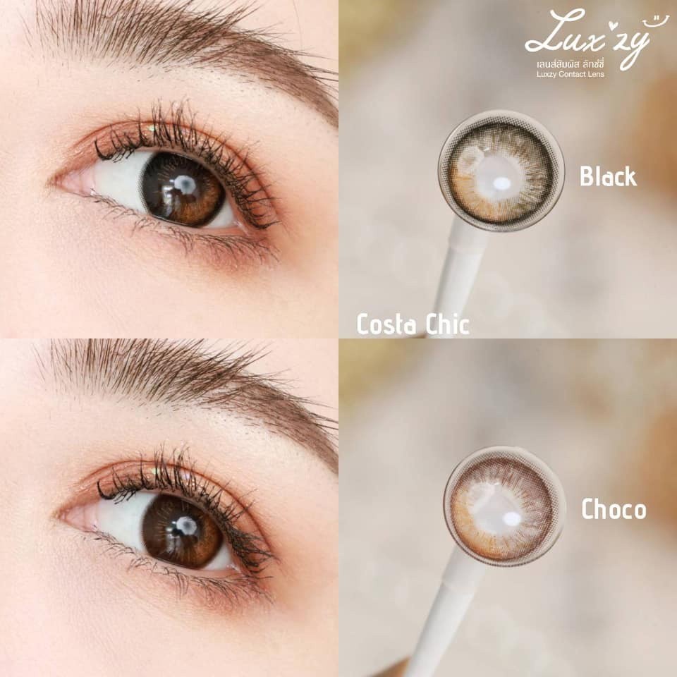 คอนแทคเลนส์(มินิ)🔥Costa Chic🔥(LuxzyLens) สี : Choco / Black รายเดือน มีค่าสายตา - รูปที่ 6