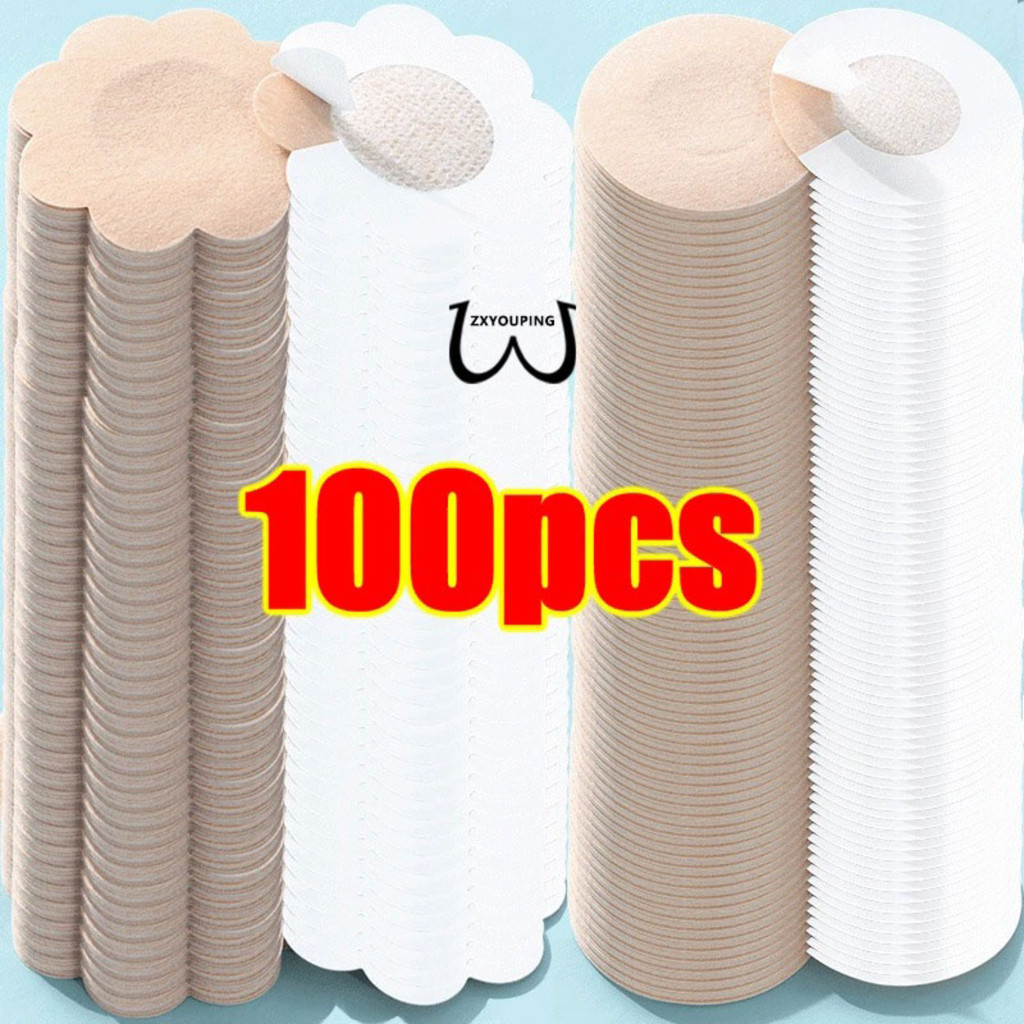 100pcs ผู้หญิงจุกนม Self กาว Lift Up เต้านมกลีบ Lady ที่มองไม่เห็น Bra Sticky หน้าอกหัวนม Shield Pads Bra อุปกรณ์เสริม-ZXYOUPING