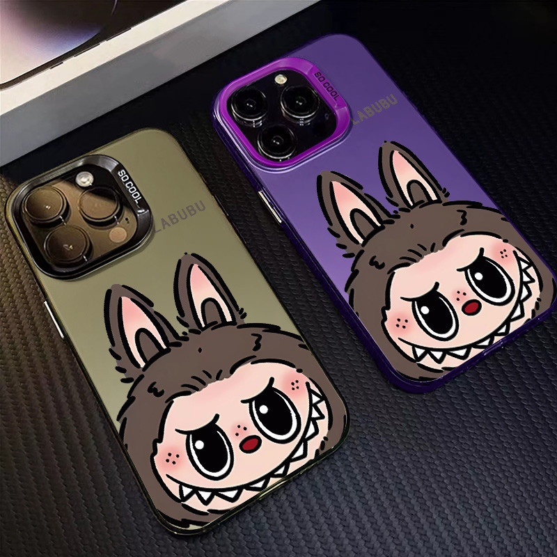 การ์ตูน Labubu รูปแบบเคสโทรศัพท์สําหรับ IPhone 15 14 13 12 11 Pro Max 7/8 Plus Se2020 Xr X Xs Max Macropore เลนส์กันกระแทกซิลิโคนปกหลัง
