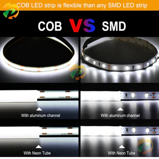 Cob ไฟ LED Strip 320 480 LEDs ยืดหยุ่น5มม. 8มม. FOB เทปแสงริบบิ้น ra90อบอุ่นธรรมชาติเย็นสีขาวแสงหรี่แสงได้ DC12V 24V