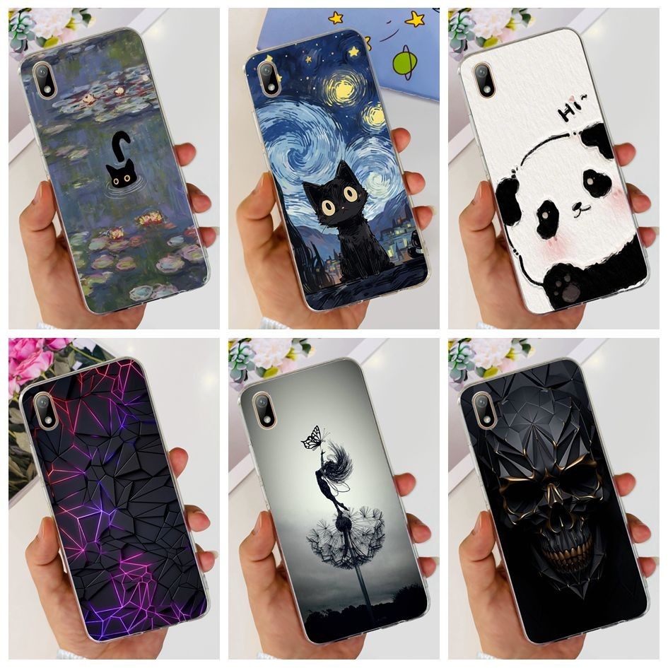 สําหรับ Huawei Y5 2019 กรณี AMN-LX1 AMN-LX2 AMN-LX3 น่ารักการ์ตูนซิลิโคน TPU ปกหลังสําหรับ Honor 8S 