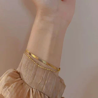 ผู้หญิงสร้อยข้อมือ พลอยเทียม เรียบง่าย ปรับได้