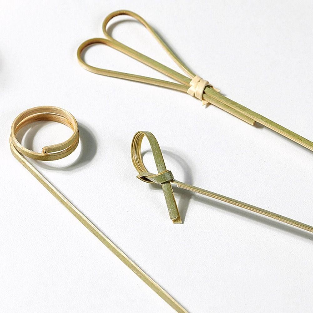 Ziluolan 100 ชิ้น ผลไม้ แท่ง ใช้แล้วทิ้ง สร้างสรรค์ ค็อกเทล ตกแต่งปาร์ตี้ ตกแต่งห้องครัว & บาร์ แท่งไม้ไผ่ - รูปที่ 2