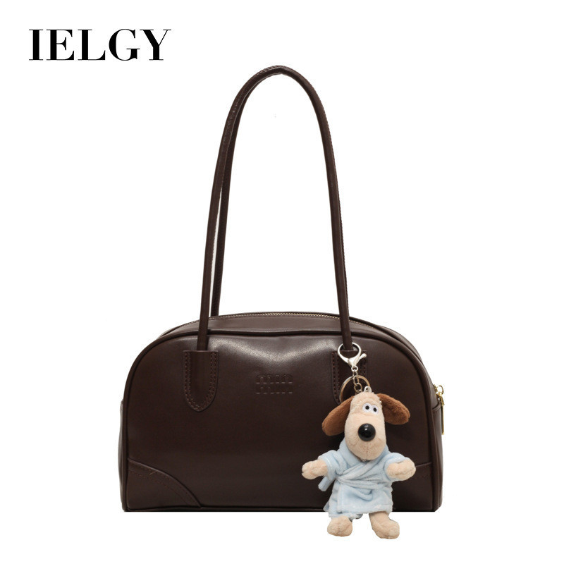 Ielgy Melade Retro Bag กระเป๋าโบว์ลิ่งแบบพกพาเกาหลี All-Match Cross-Body Bag (ไม่มีจี้)