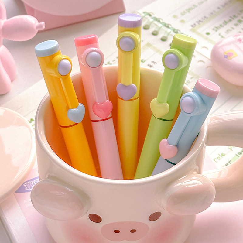 6 ชิ้น Creative Macaron สี Highlighter ชุดนักเรียนขนาดใหญ่ความจุ Quick-Drying Ink Marker ปากกา DIY Journal ตกแต่งปากกาน้ํา
