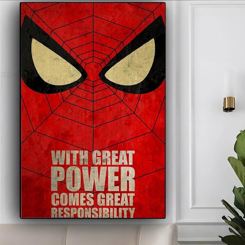 The Fascinating World of Superhero Spider-Man: ไม่มีโปสเตอร์กรอบสําหรับ Art Home Wall Decor โปสเตอร์ผ้าใบ