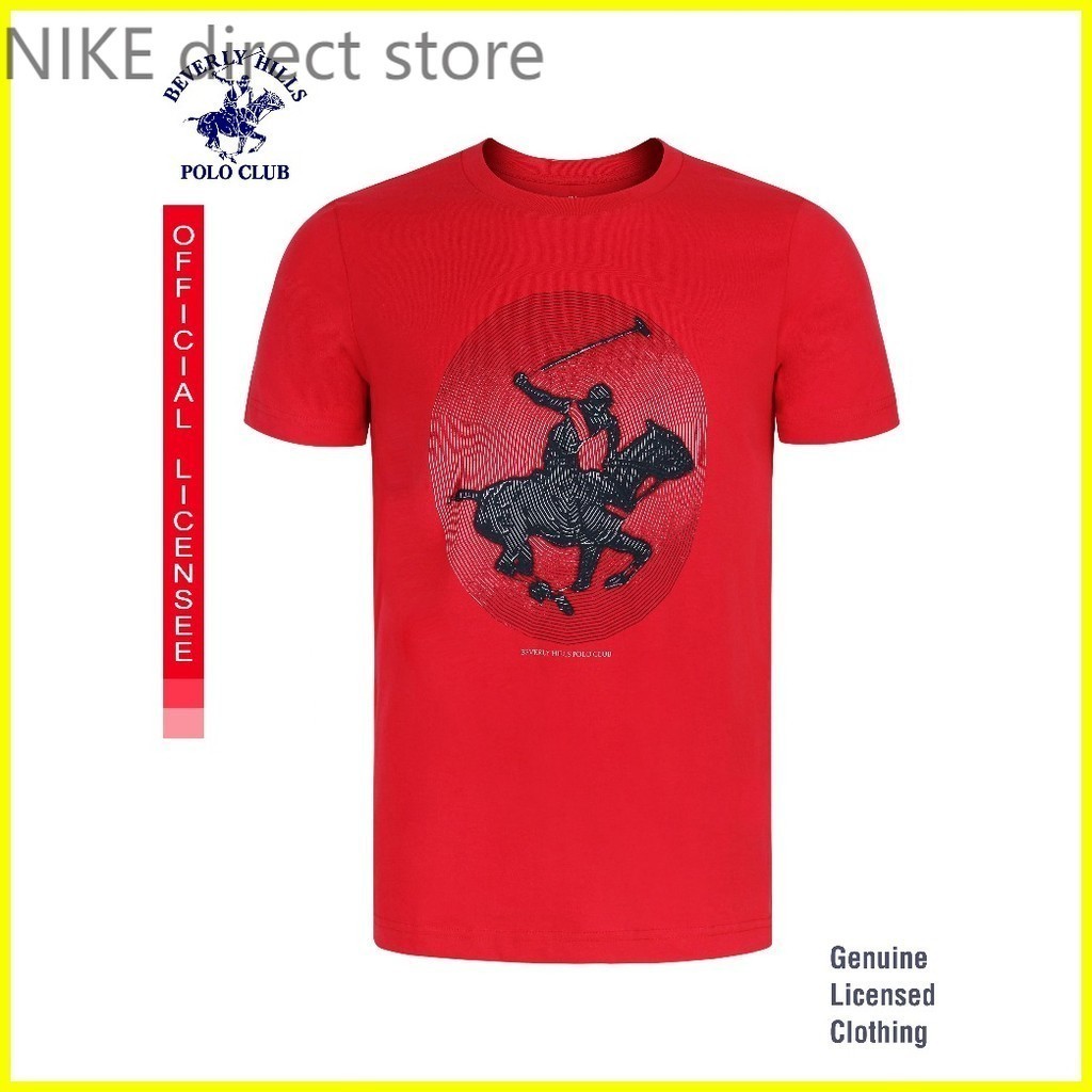 High quality۞ ✙ ♟ Beverly Hills Polo Club Mens T-Shirt in Red 22DES5