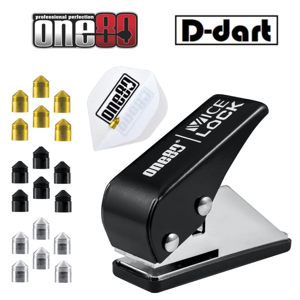 ONE80 DART FLIGHT PUNCHER - BLACK VICE LOCK FLIGHT PUNCH สําหรับไนลอนทั้งหมด DARTS FLIGHT