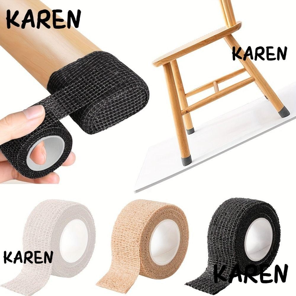 ผ้าคลุมขาโต๊ะเก้าอี้ KAREN, แผ่นรองเฟอร์นิเจอร์ลดเสียงรบกวนกันลื่น, ถุงเท้าขาเก้าอี้ตั้งโต๊ะแบบมีกาวในตัวอเนกประสงค์