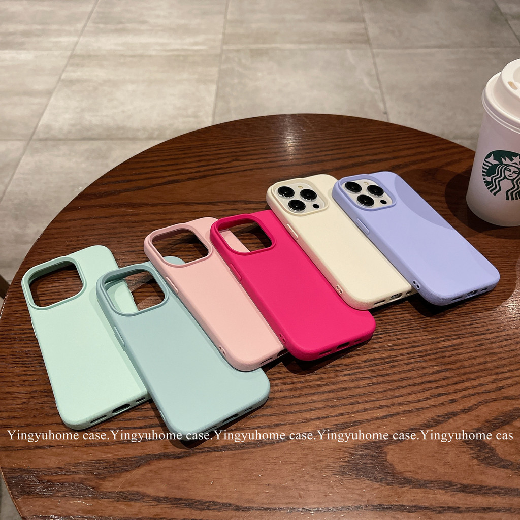 ลายลิ้นจี่ หุยวานจู เหมาะสําหรับเคสโทรศัพท์มือถือ ไอโฟน15โปรแม็กซ์ ใหม่ ไอโฟน1413 ผู้ชายและผู้หญิง 12 สีทึบ 11 บางเฉียบเคลือบ 14โปรแม็กซ์ ขั้นสูงความรู้สึกเรี